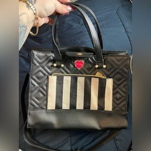 Betsey Johnson handbag/crossbody with matching makeup bag